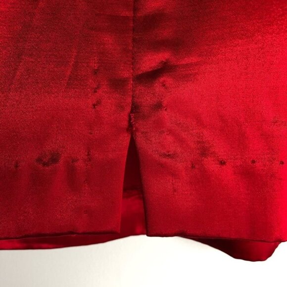 JESSICA McClintock  Vintage Red Satin Mini Dress Size 9/10 - Picture 5 of 7